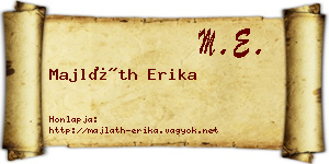 Majláth Erika névjegykártya